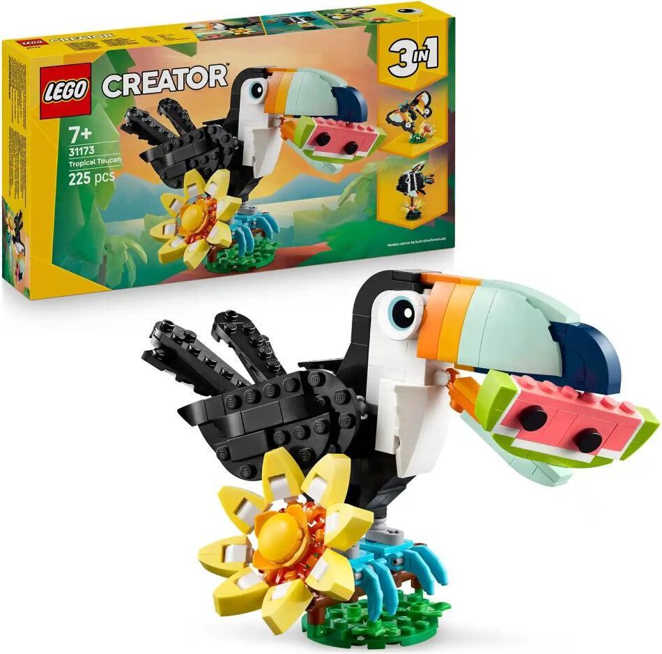 lego building set creator 3 in 1 tropical toucan