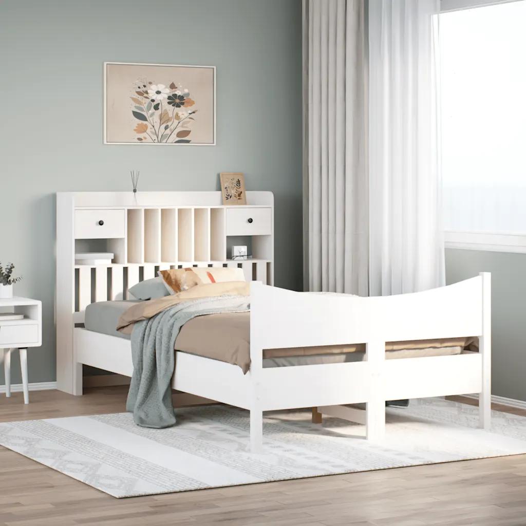 vidaxl bed frame without mattress white 135x190 cm
