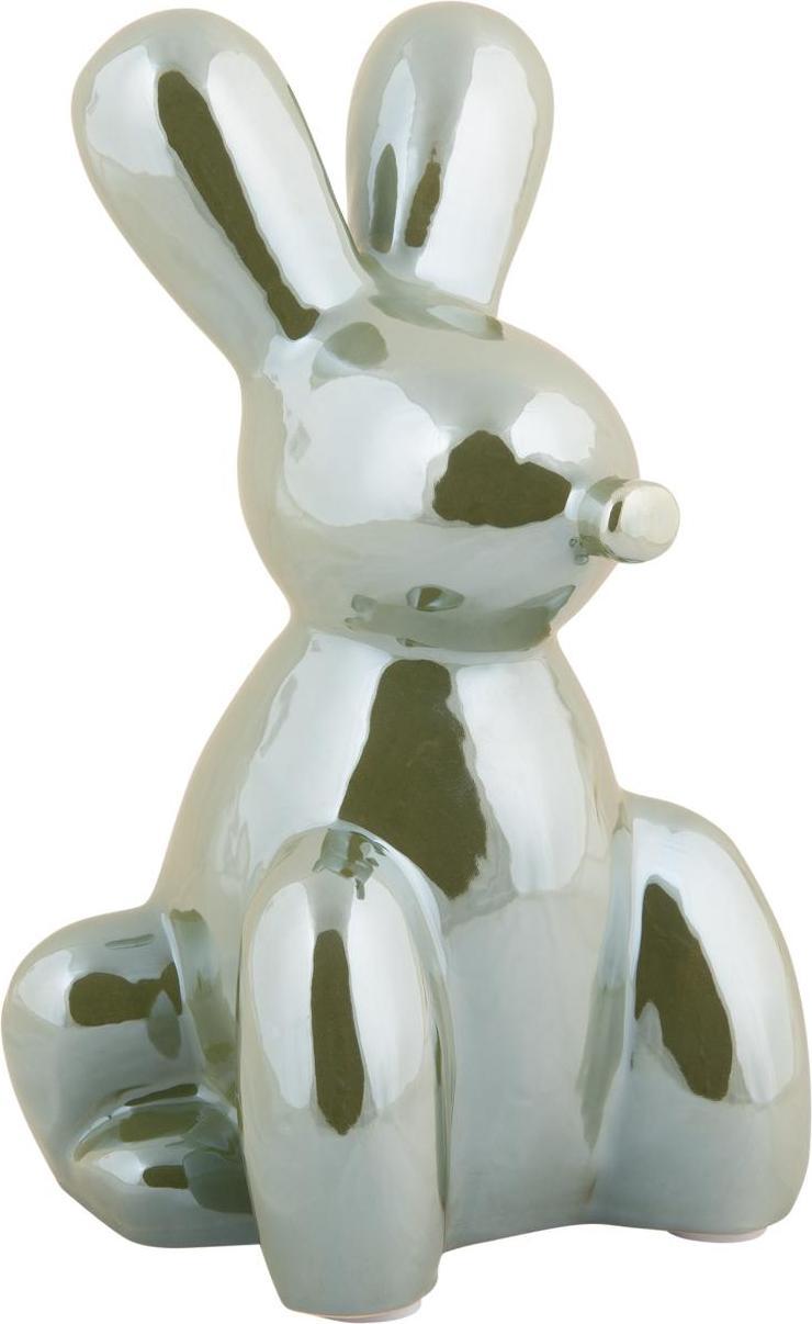 present time ornament balloon bunny groot green 12.7x11.5x20cm