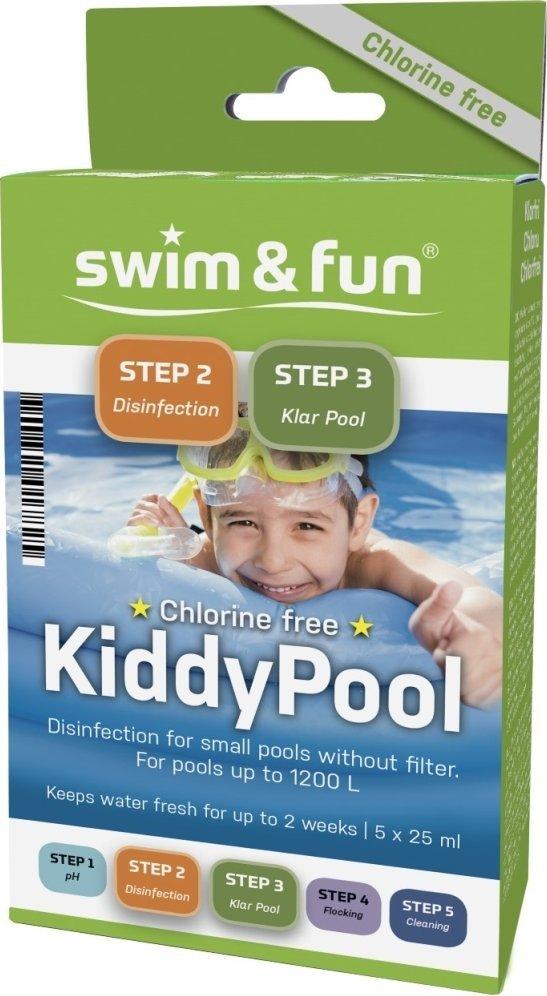 swim & fun pool water treatment kiddypool chlorine free 5x25ml