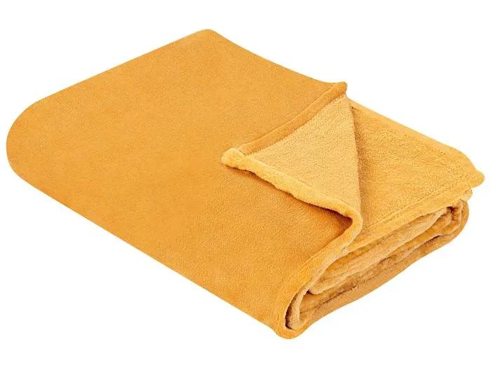 beliani blanket bayburt orange 150x200cm
