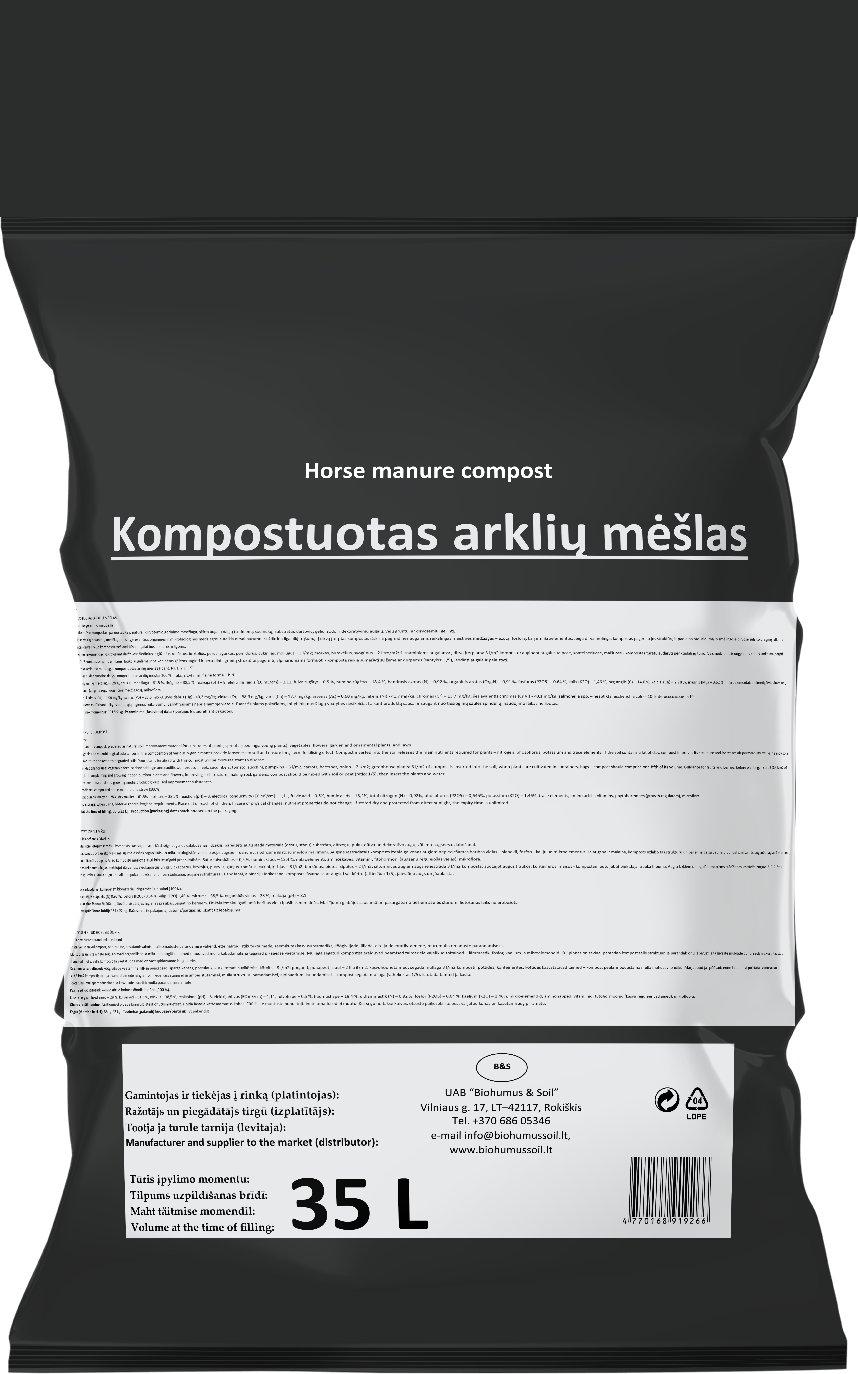 biohumus composted horse manure 35l