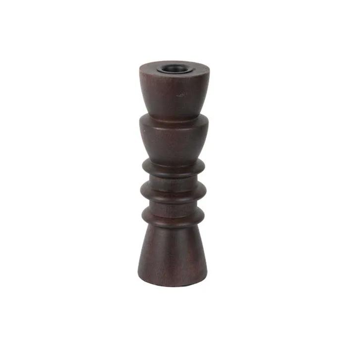 present time candle holder formado medium brown