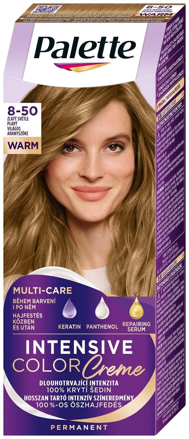 palette hair dye intens creme 8-50 warm blonde 50ml