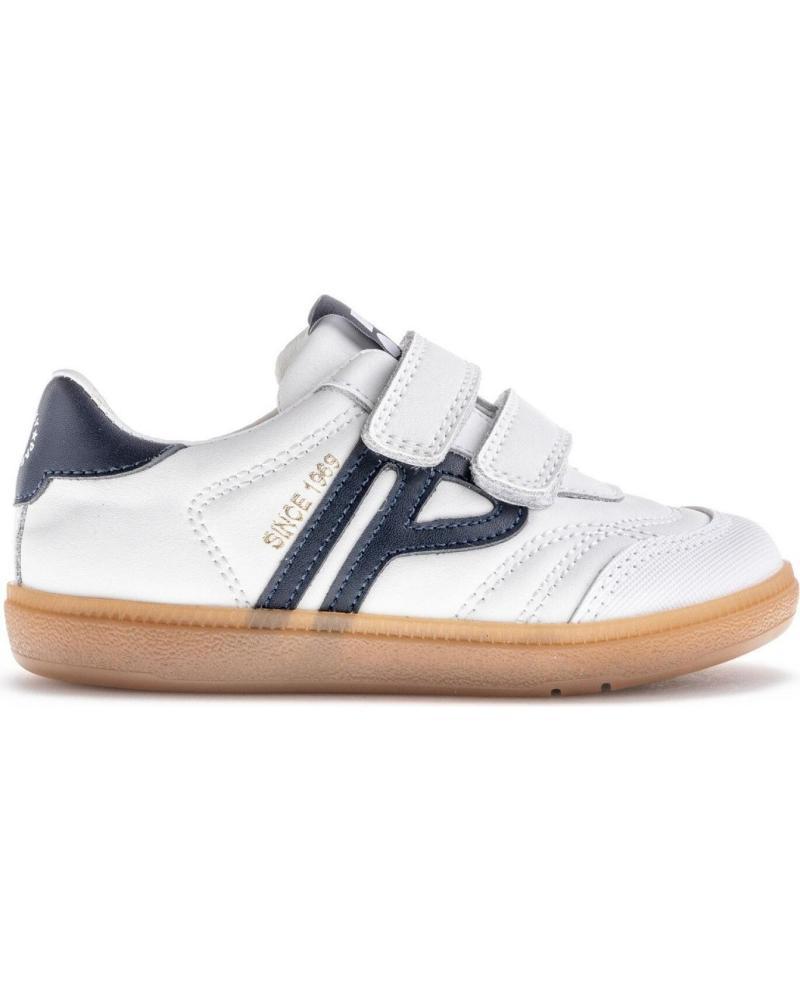 pablosky sneakers 210800 barefoot leather velcro white/navy