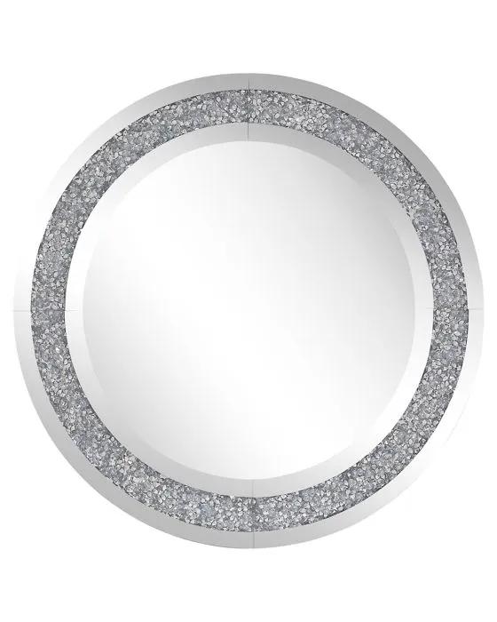 beliani wall mirror erbray silver 70cm