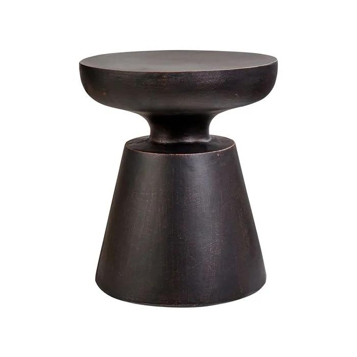 beliani side table mincio black 45cm