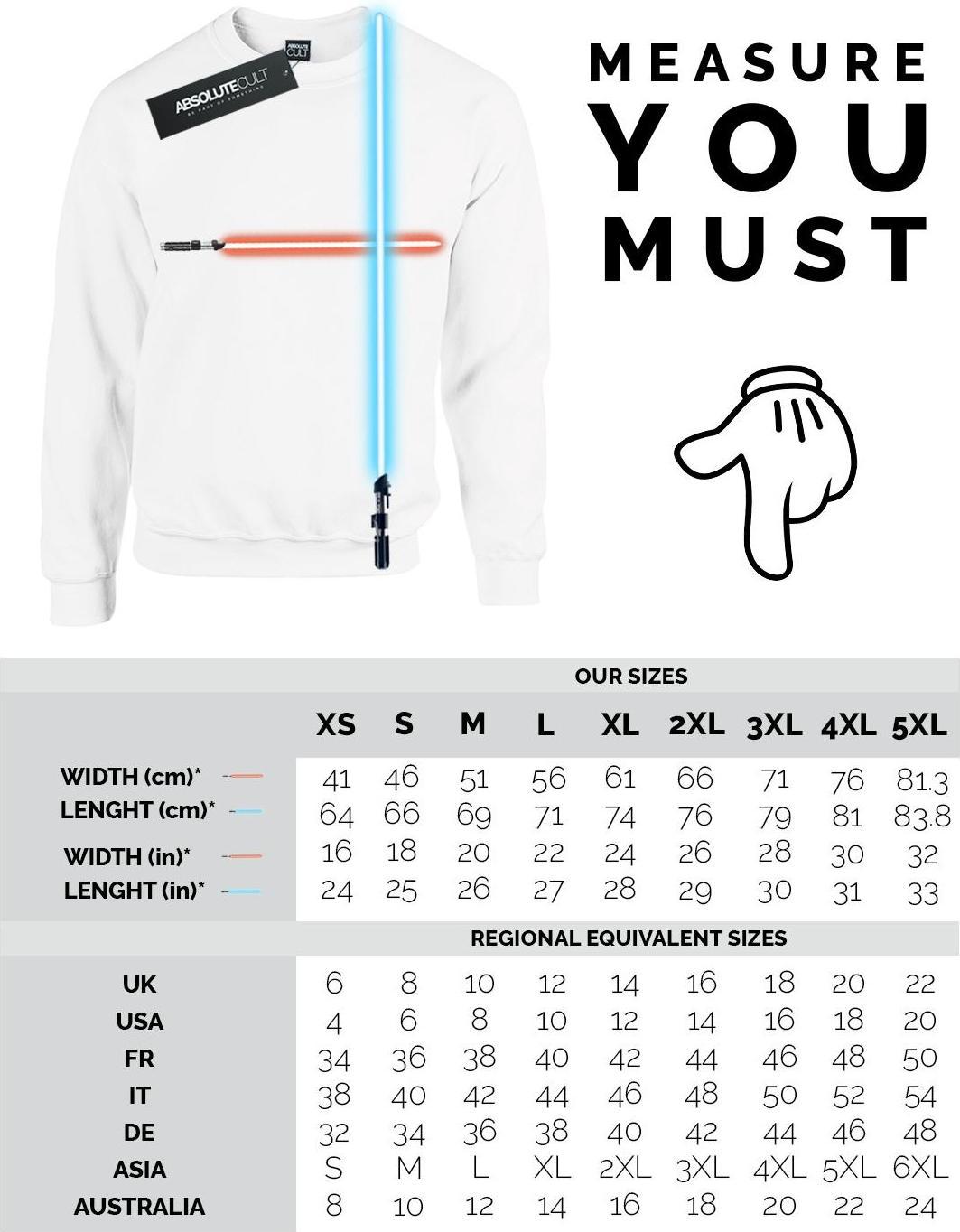 star wars sweatshirt princess leia organ 50% cotton 50% polyester
