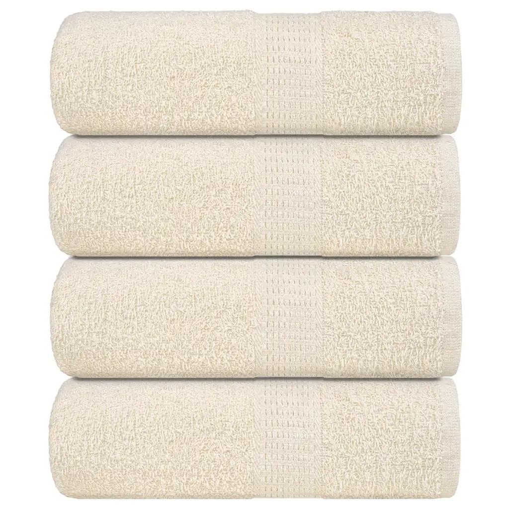 vidaxl towels frogn 4 pcs cream 30x30 cm 360 g/m²