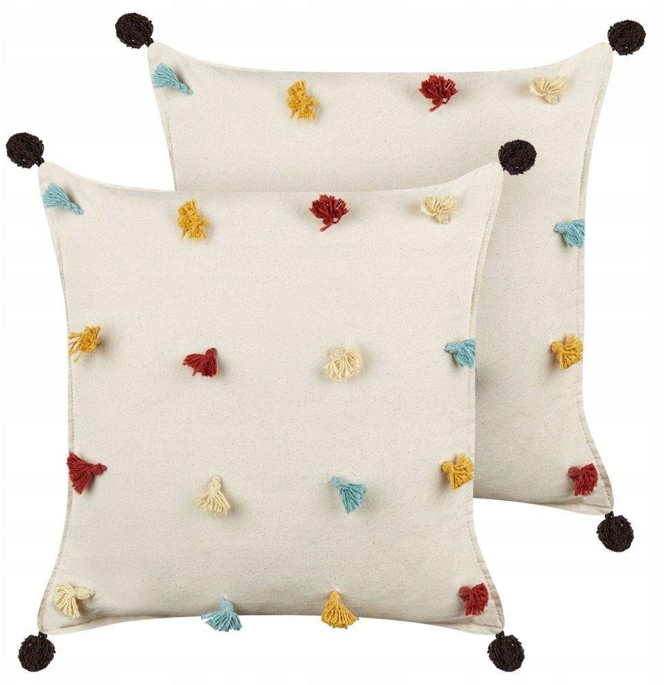 beliani decorative cushions fussel 45x45cm 2 pack