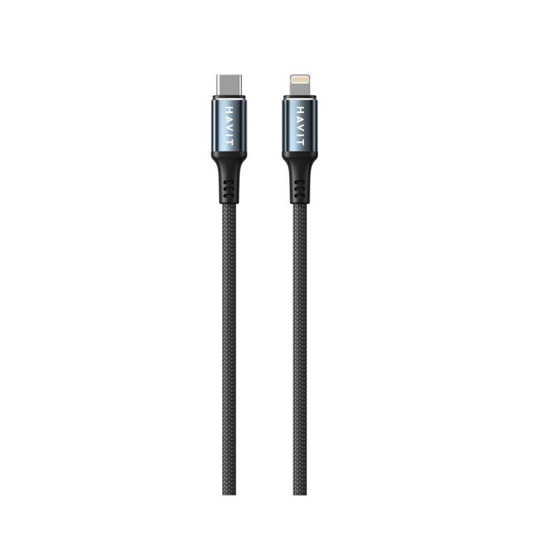 havit usb type c to lightning cable cb6311 1m black