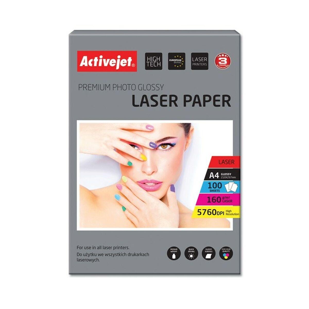 activejet photo paper a4 ap4-160g100l glossy 100 sheets