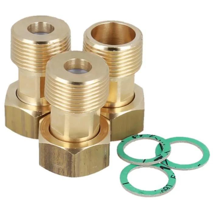 brass pipe fitting set 3/4 inch 3 way