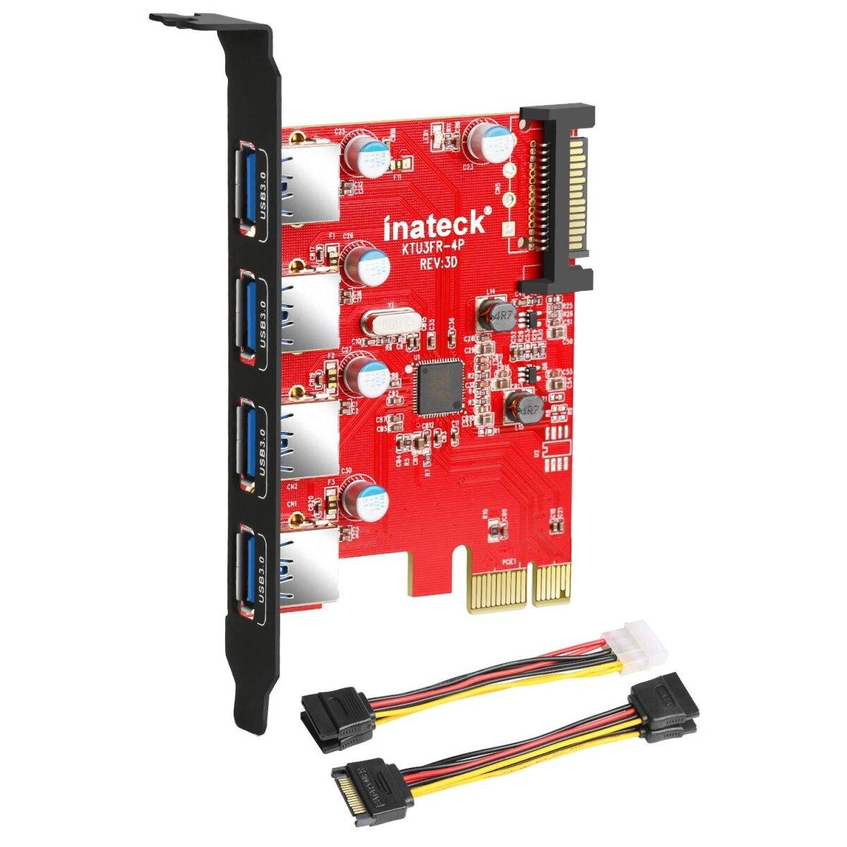 inateck pci express card ktu3fr-4p 4 ports