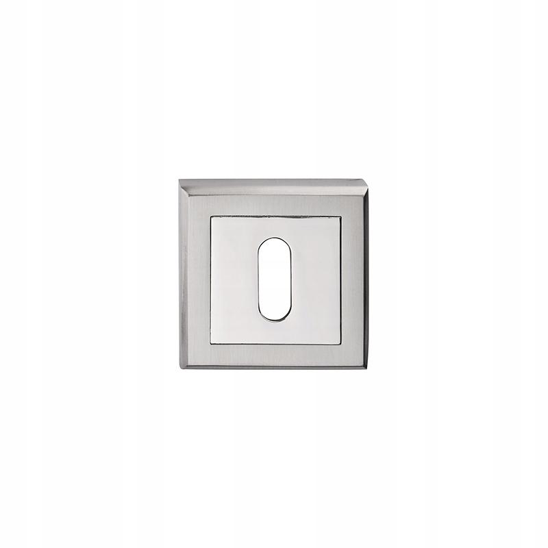metal-bud door escutcheon square key satin nickel 2 pack