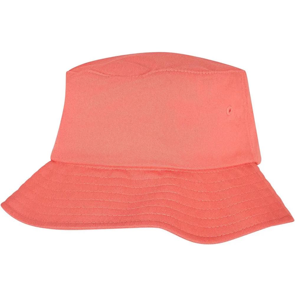 flexfit bucket hat cotton twill spiced coral one size