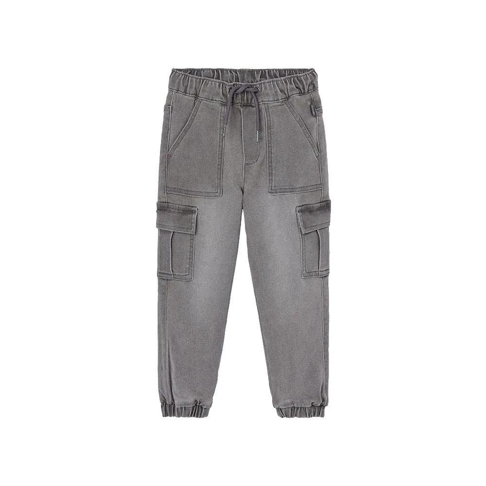 boboli pants denim knit gray 14 years