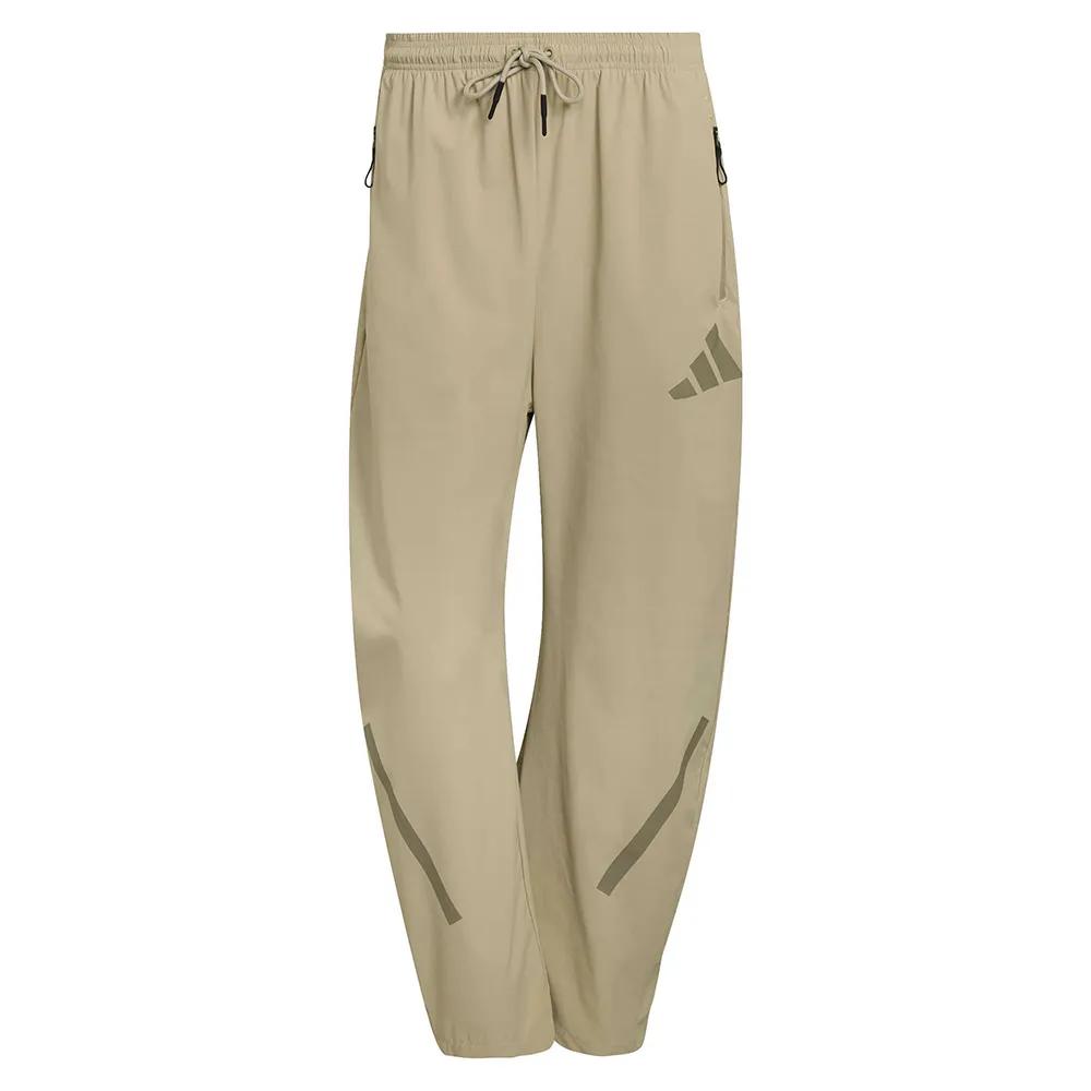 adidas training pants z.n.e. woven beige m tall
