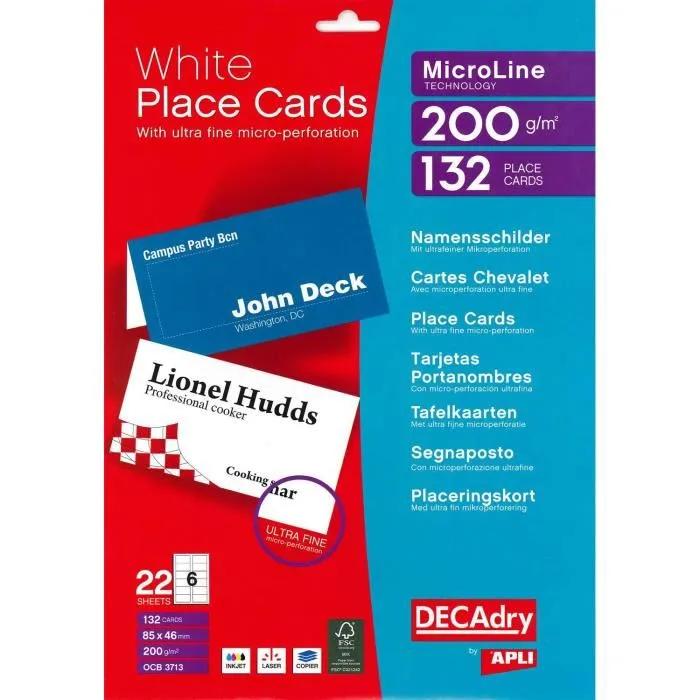 microline name cards 132 pack 200g 85x46