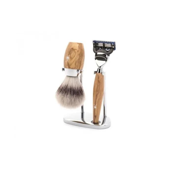 muhle shaving set kosmo olive wood fusion