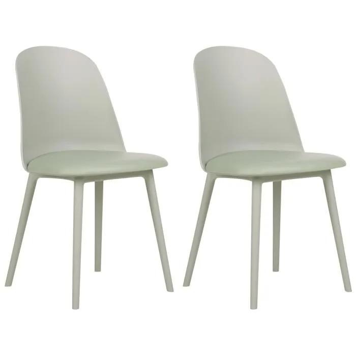 beliani dining room chairs fomby light green 2 pack