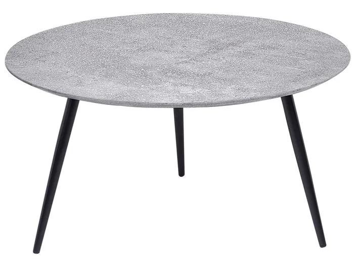 beliani coffee table effie concrete effect gray 79x79cm