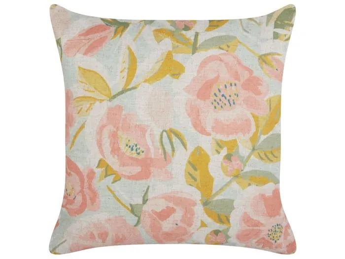 beliani decorative pillow zahriye floral pattern rose 45x45 cm