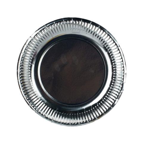 party go paper plates silver 23cm 20 pack