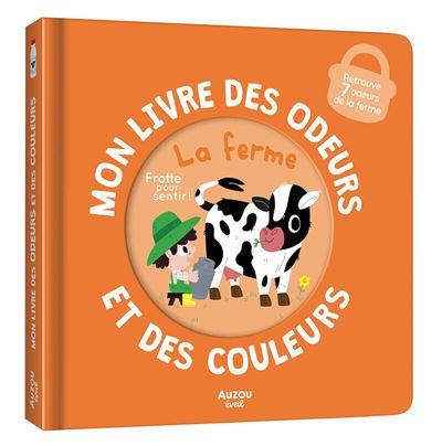 auzou children's book mon livre des odeurs et des couleurs la ferme cartonné