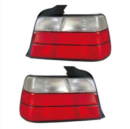 bmw tail lights e36 red clear