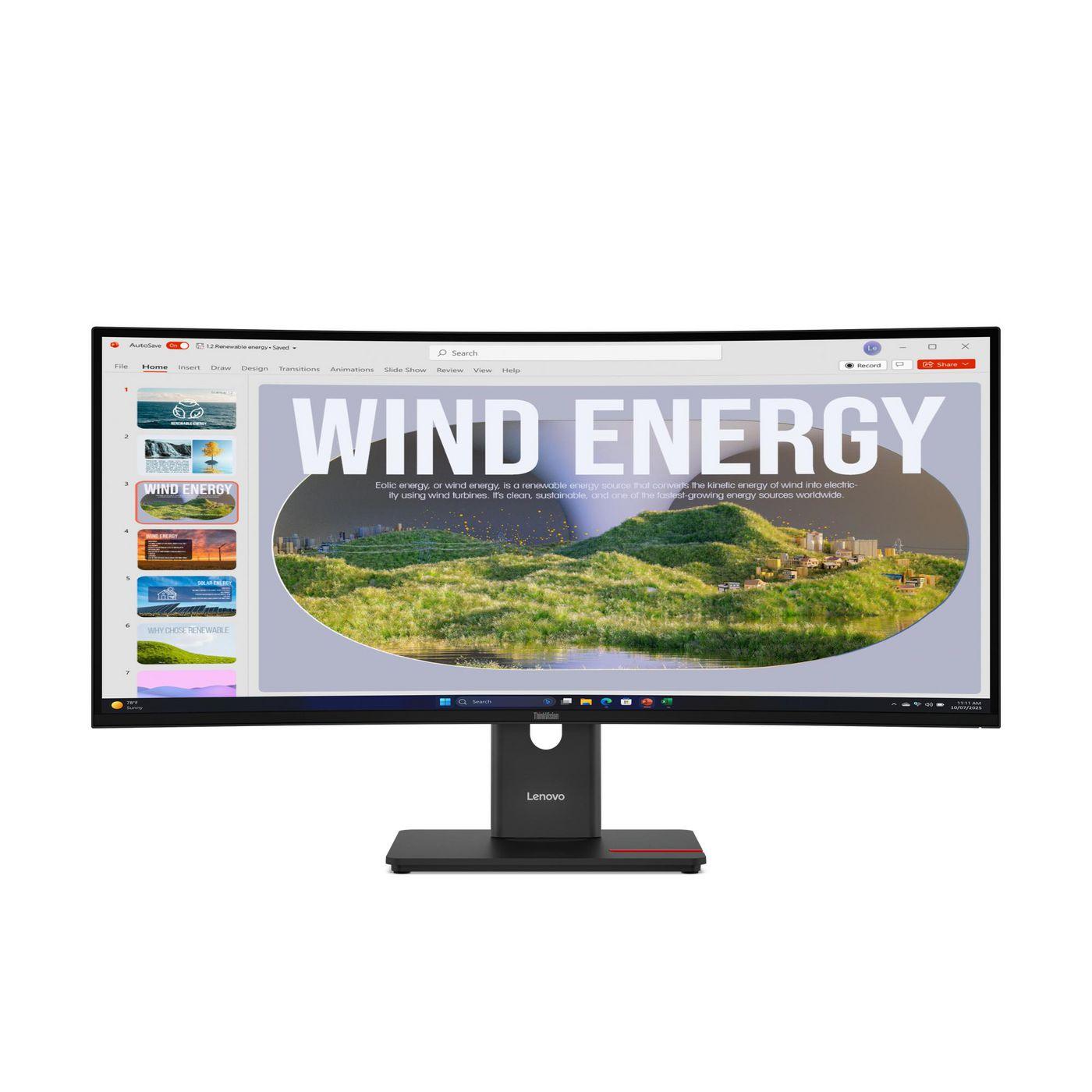 lenovo led monitor thinkvision t34wd-40 3440x1440 34 inch