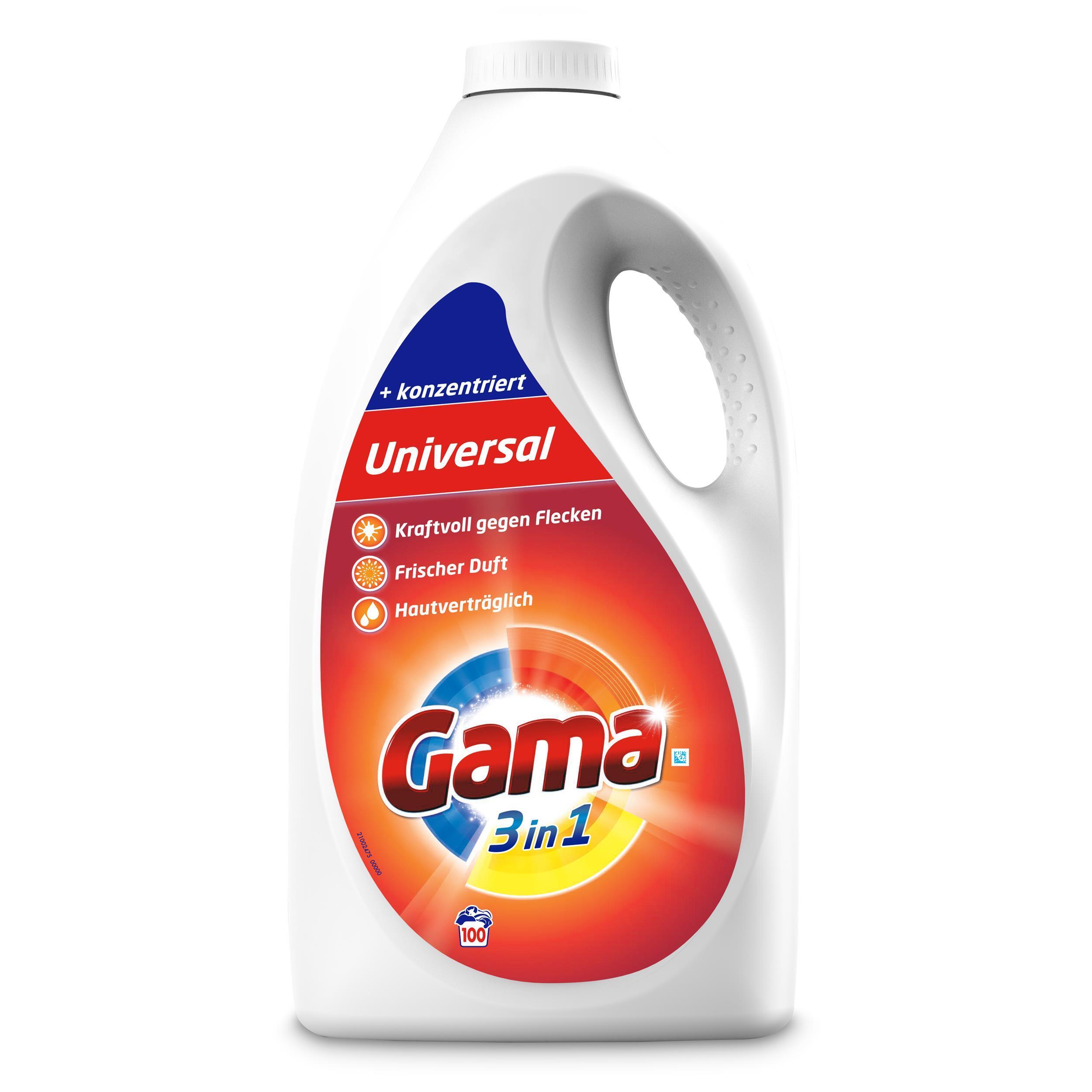 gama laundry detergent universal 3in1 4.5l 100 washes