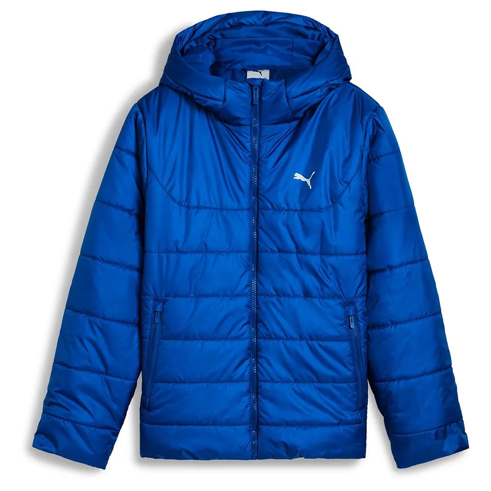 puma padded jacket essentials youth blue 5-6 years
