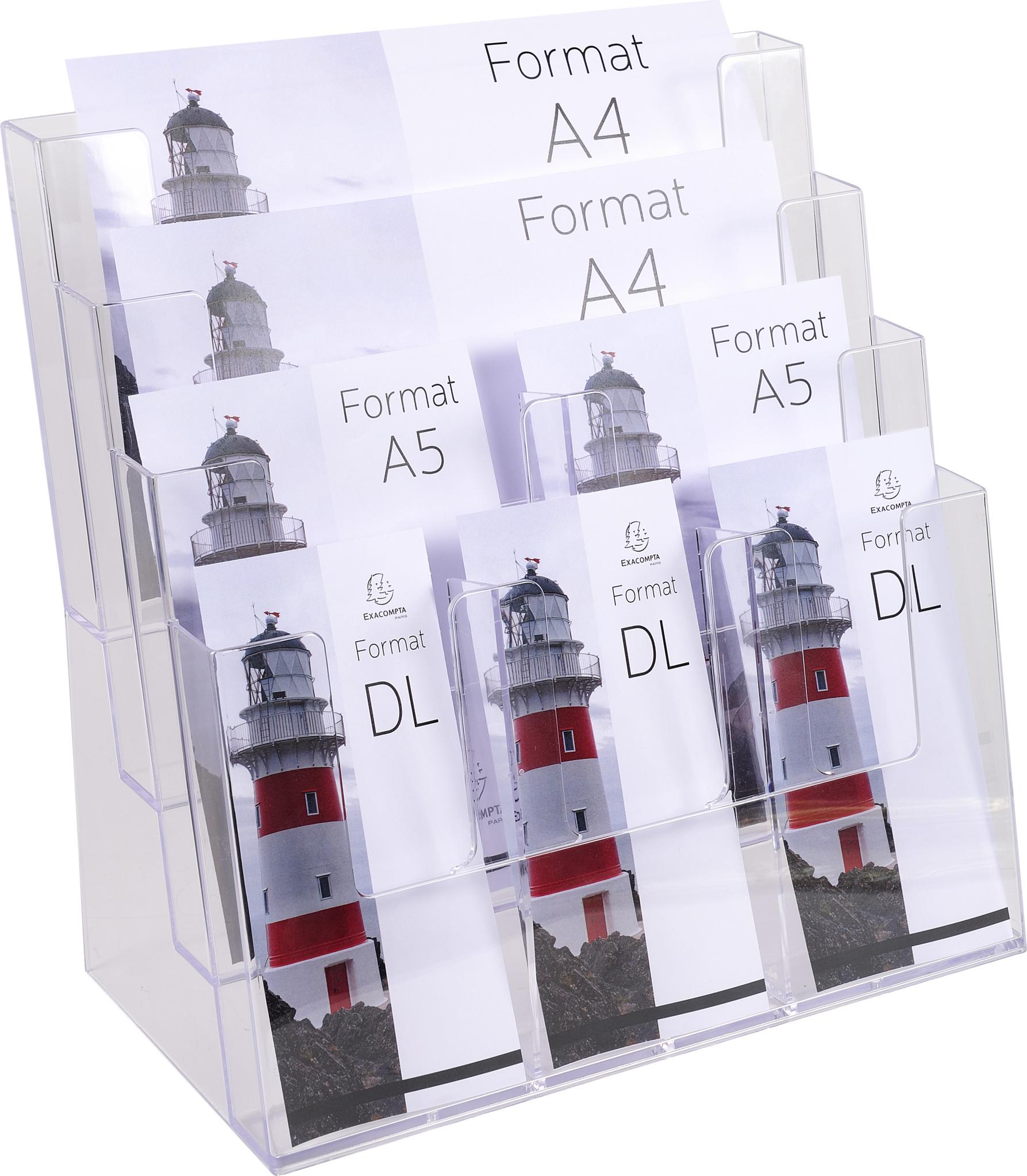 exacompta document holder multi-format crystal 74258d