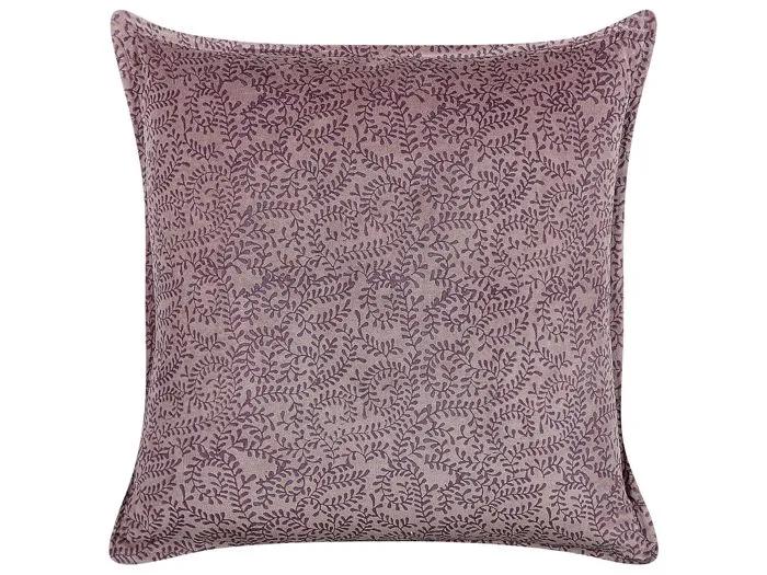 beliani decorative pillow kalmia floral velvet 45 x 45 cm