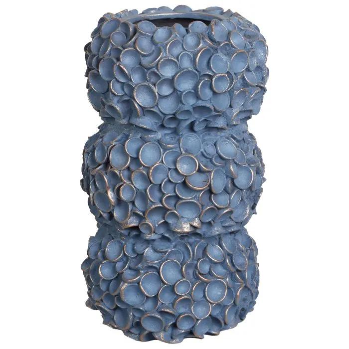 beliani vase muzaki ceramic 52 cm blue