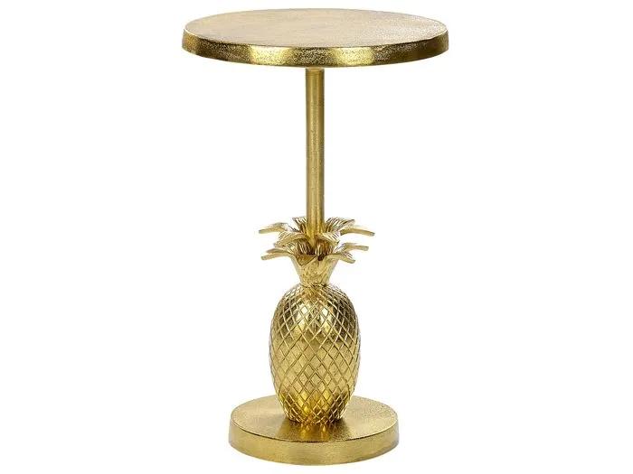beliani side table pannouvre gold 29cm