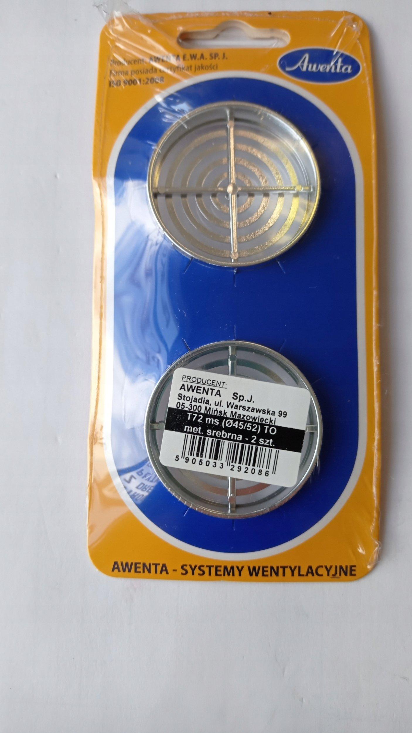 awenta ventilation grille t72ms mini-awent silver 2 pack