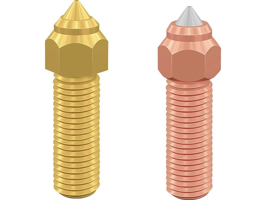 creality 3d nozzle kit brass copper hardened steel 0.4mm 2 pcs