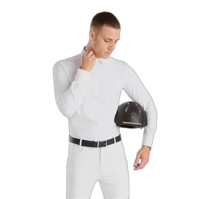 horse pilot polo shirt aeris competition short sleeve white xs