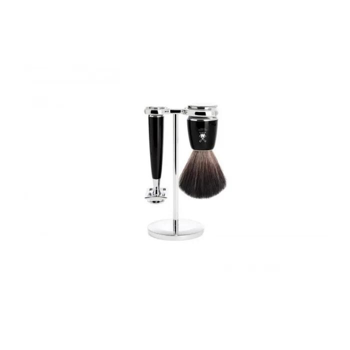 muhle shaving set rytmo black fibre 3 piece