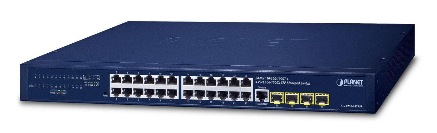 planet managed switch gs-4210-24t4sr 24-port gigabit