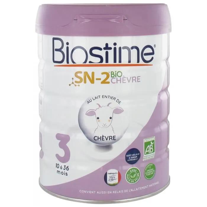 biostime infant formula sn-2 bio chèvre 3ème âge 800g