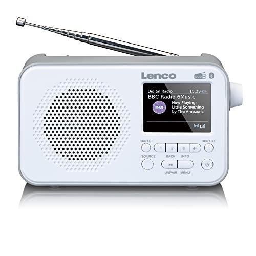 lenco dab radio pdr-036 bluetooth portable white