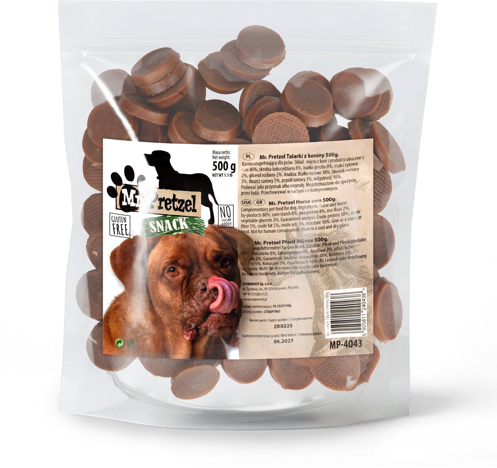mr pretzel dog treats horse meat 500g