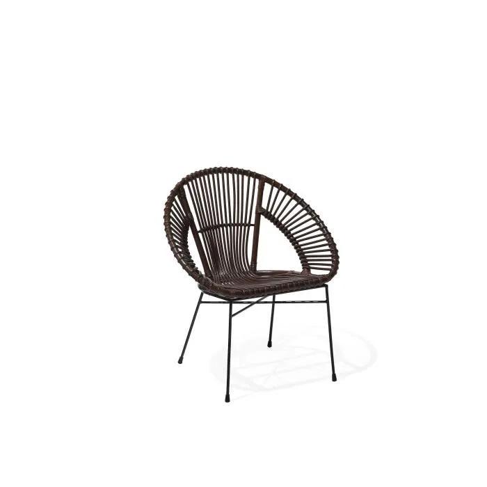beliani dining chair sarita dark brown