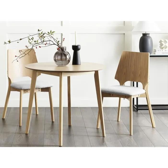 abee dining chairs set of 2 light wood gray