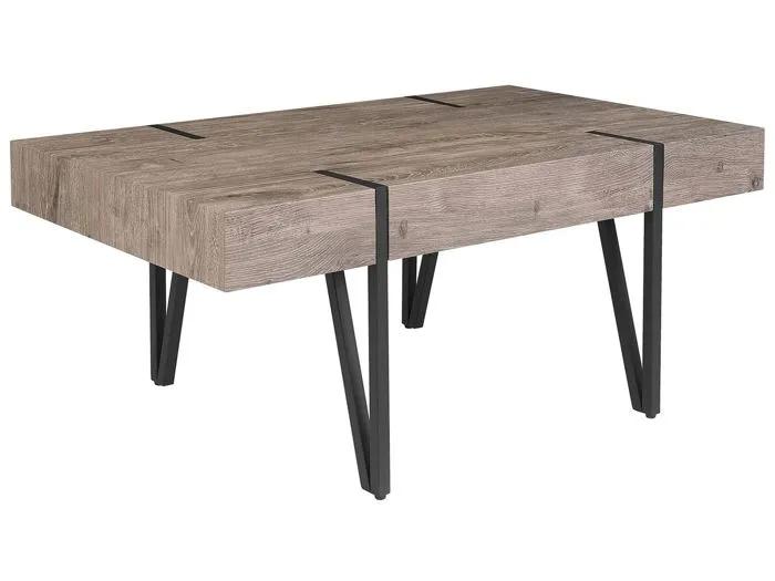 beliani coffee table adena dark wood 60x100cm