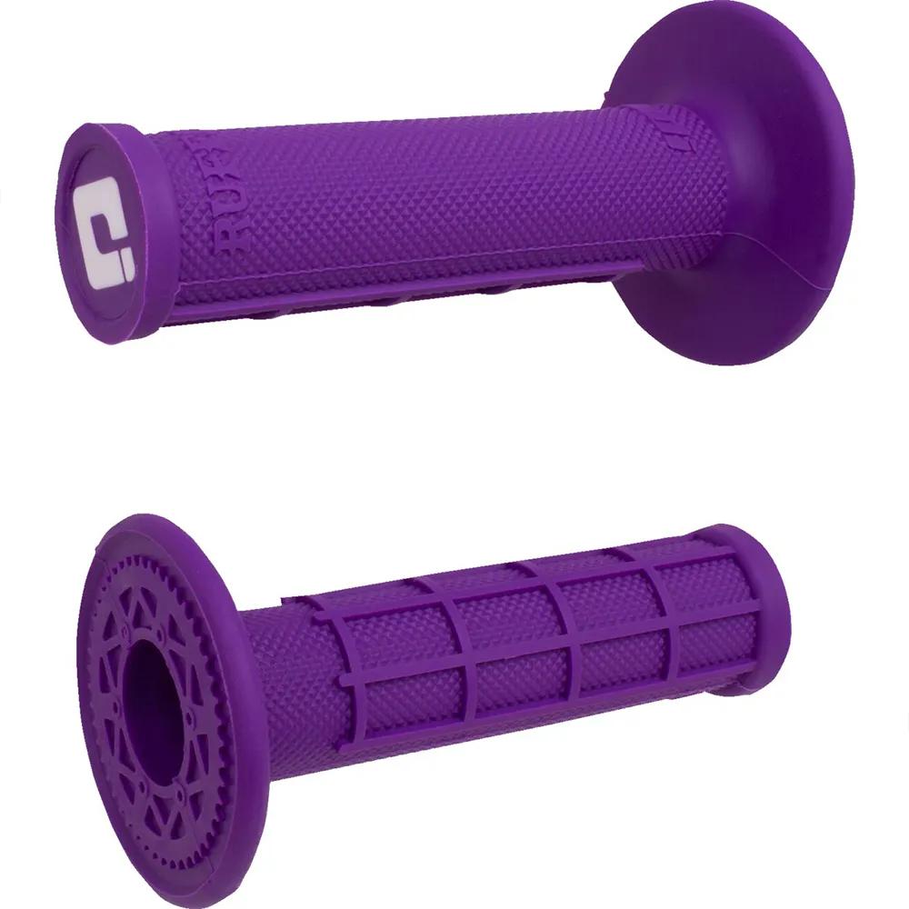odi motorcycle grips ruffian half-waffle violet one size