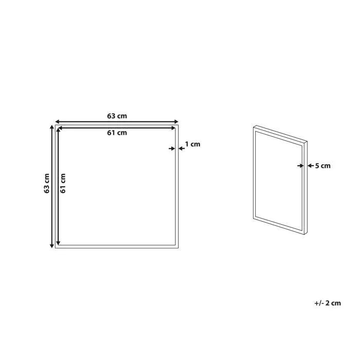 beliani wall art taurisano pink 63x63cm